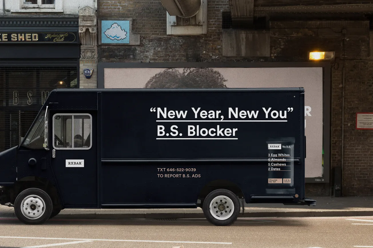 Latest RXBAR campaign declares: No more New Year B.S.